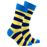 Men's Blue Canary Stripe Socks